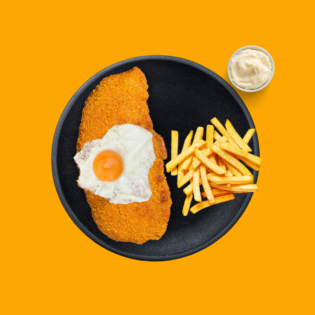 Kip Hamburgerschnitzel menu