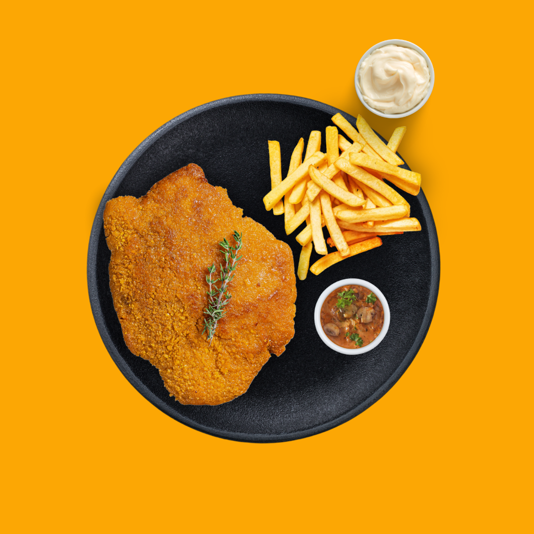 Jägerschnitzel menu